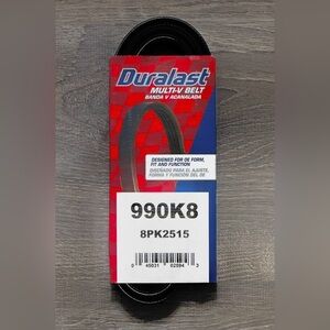 NWT Duralast Multi-V Belt 990K8 8PK2515 Replacement Part